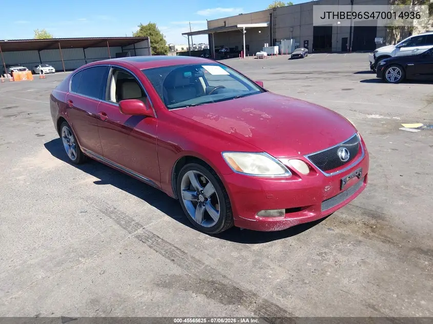 2007 Lexus Gs 350 VIN: JTHBE96S470014936 Lot: 45565625