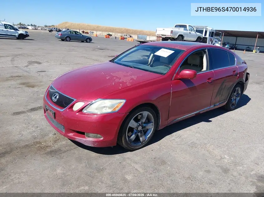 2007 Lexus Gs 350 VIN: JTHBE96S470014936 Lot: 45565625