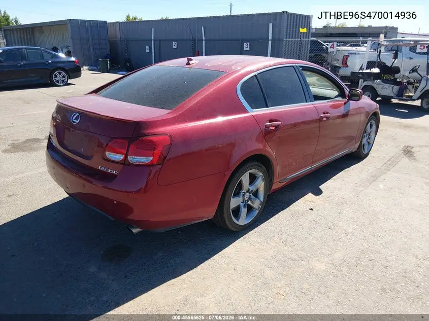 2007 Lexus Gs 350 VIN: JTHBE96S470014936 Lot: 45565625