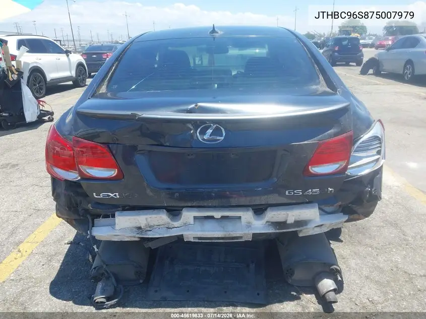 2007 Lexus Gs 450H VIN: JTHBC96S875007979 Lot: 45619833