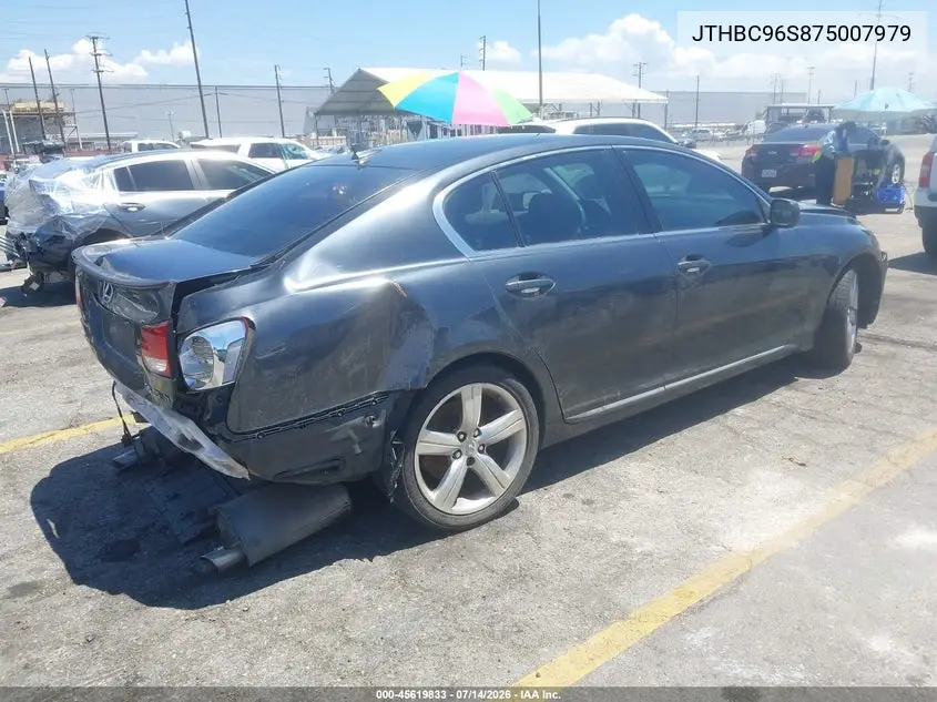 2007 Lexus Gs 450H VIN: JTHBC96S875007979 Lot: 45619833