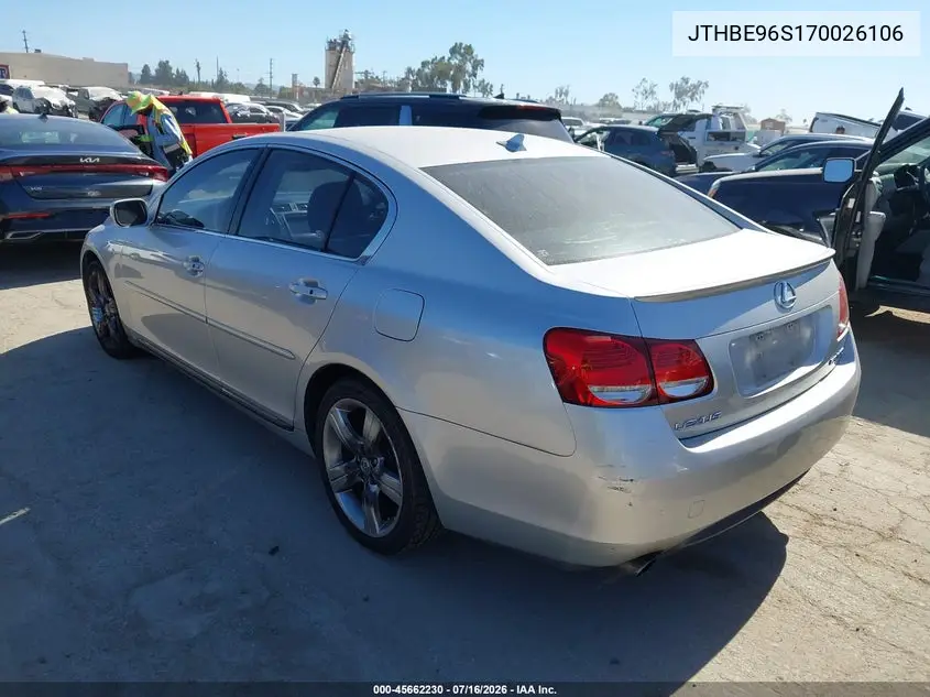 2007 Lexus Gs 350 VIN: JTHBE96S170026106 Lot: 45662230