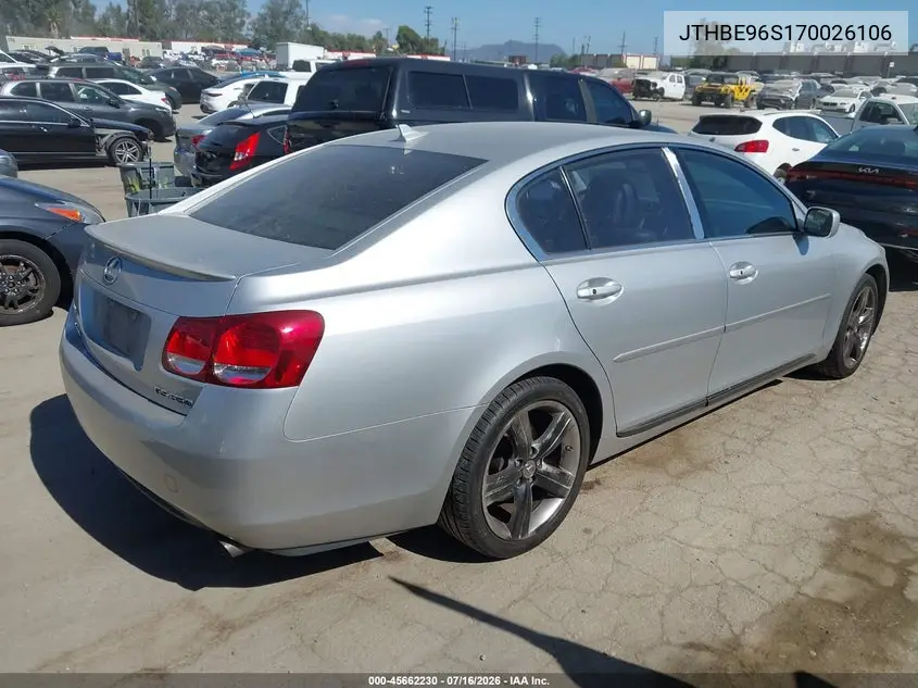 2007 Lexus Gs 350 VIN: JTHBE96S170026106 Lot: 45662230