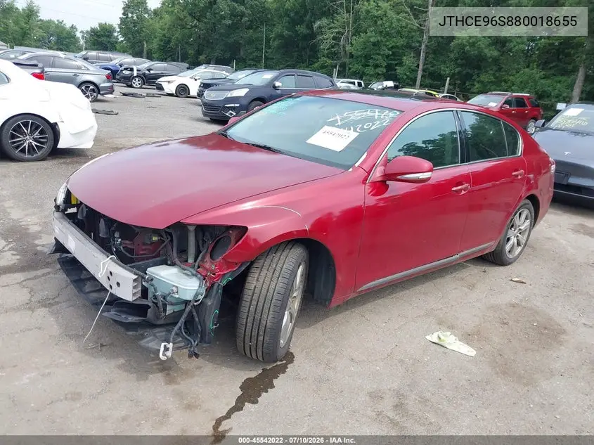 2008 Lexus Gs 350 VIN: JTHCE96S880018655 Lot: 45542022