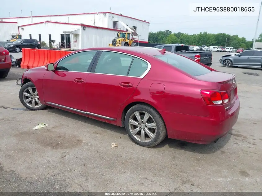 2008 Lexus Gs 350 VIN: JTHCE96S880018655 Lot: 45542022