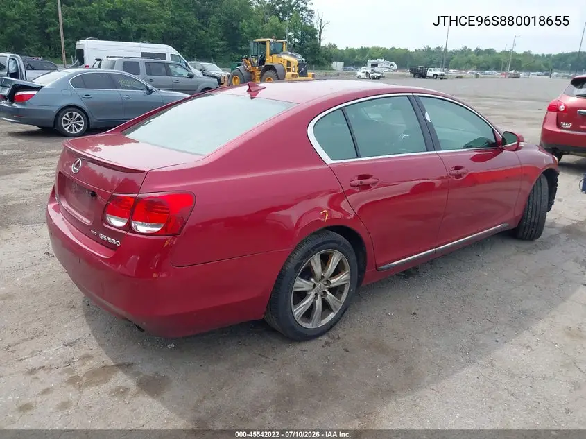 2008 Lexus Gs 350 VIN: JTHCE96S880018655 Lot: 45542022