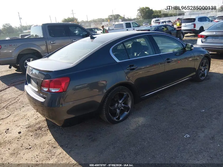 2008 Lexus Gs 460 VIN: JTHBL96S285000138 Lot: 45575787