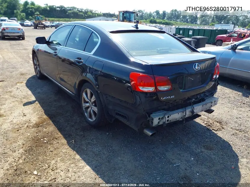 2008 Lexus Gs 350 VIN: JTHCE96S280017971 Lot: 45601513