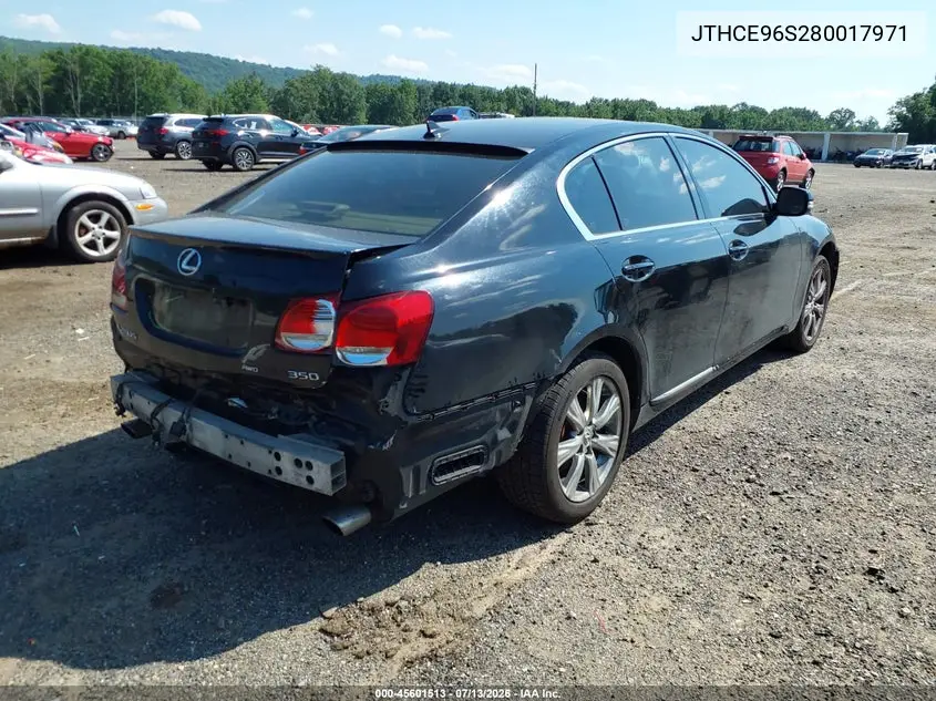 2008 Lexus Gs 350 VIN: JTHCE96S280017971 Lot: 45601513
