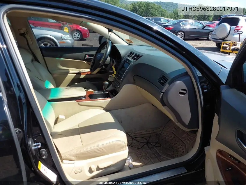 2008 Lexus Gs 350 VIN: JTHCE96S280017971 Lot: 45601513