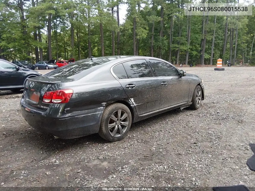 2008 Lexus Gs 350 VIN: JTHCE96S080015538 Lot: 45623174