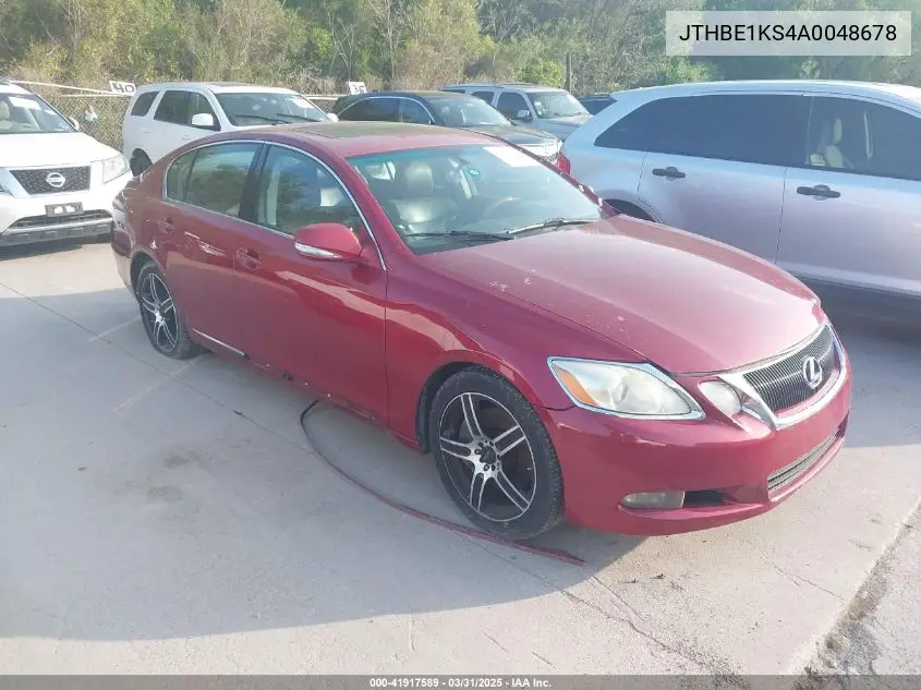 2010 Lexus Gs 350 VIN: JTHBE1KS4A0048678 Lot: 41917589