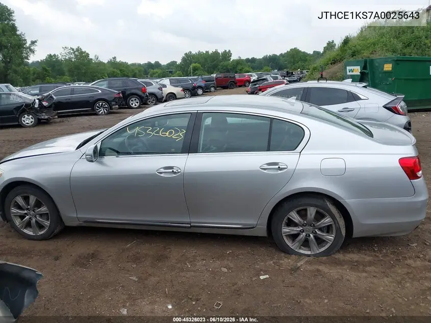 2010 Lexus Gs 350 VIN: JTHCE1KS7A0025643 Lot: 45326023