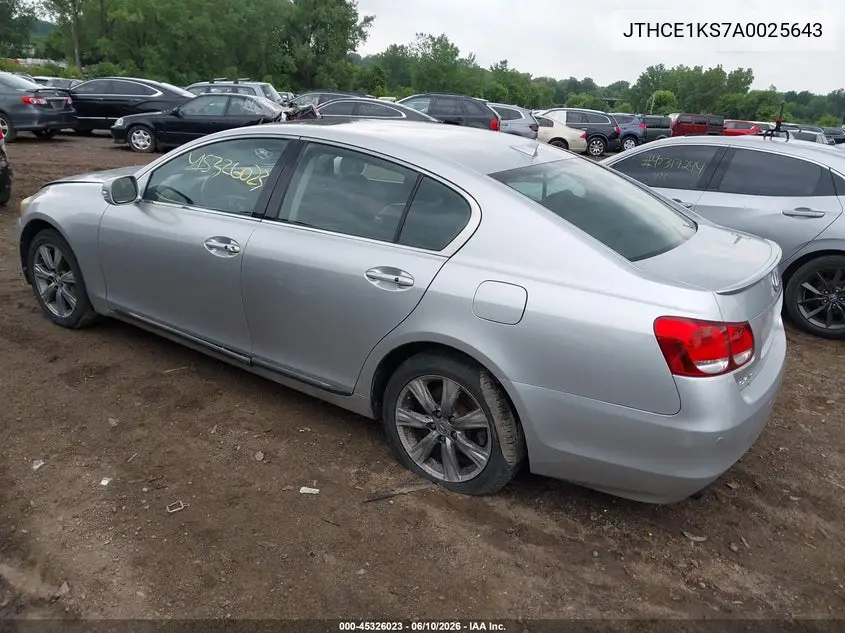 2010 Lexus Gs 350 VIN: JTHCE1KS7A0025643 Lot: 45326023