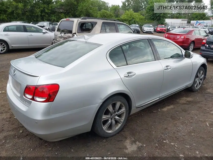 2010 Lexus Gs 350 VIN: JTHCE1KS7A0025643 Lot: 45326023