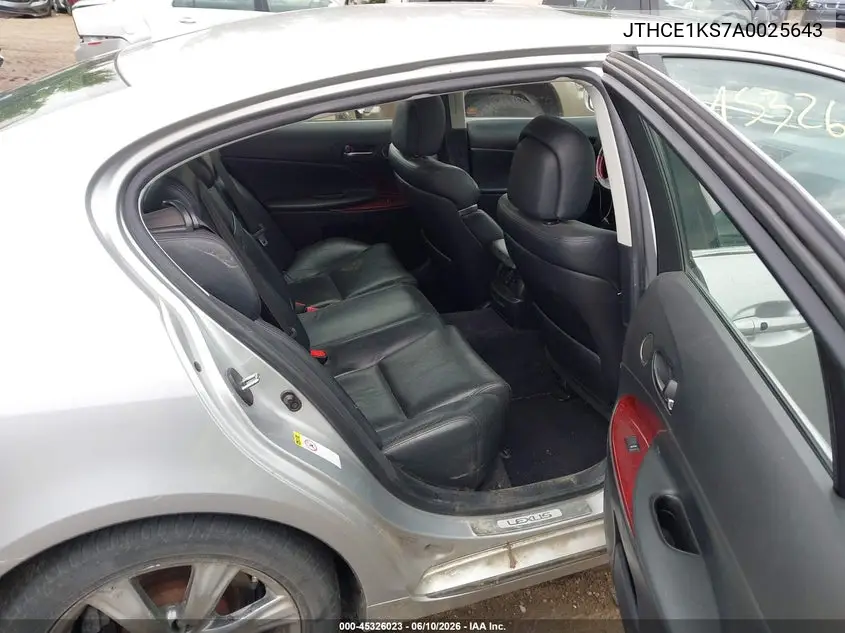2010 Lexus Gs 350 VIN: JTHCE1KS7A0025643 Lot: 45326023