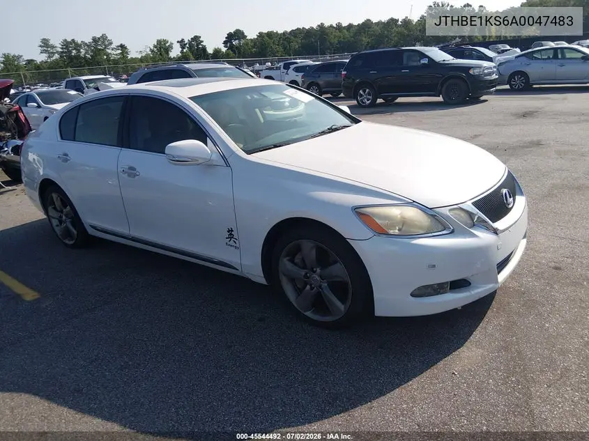 2010 Lexus Gs 350 VIN: JTHBE1KS6A0047483 Lot: 45544492