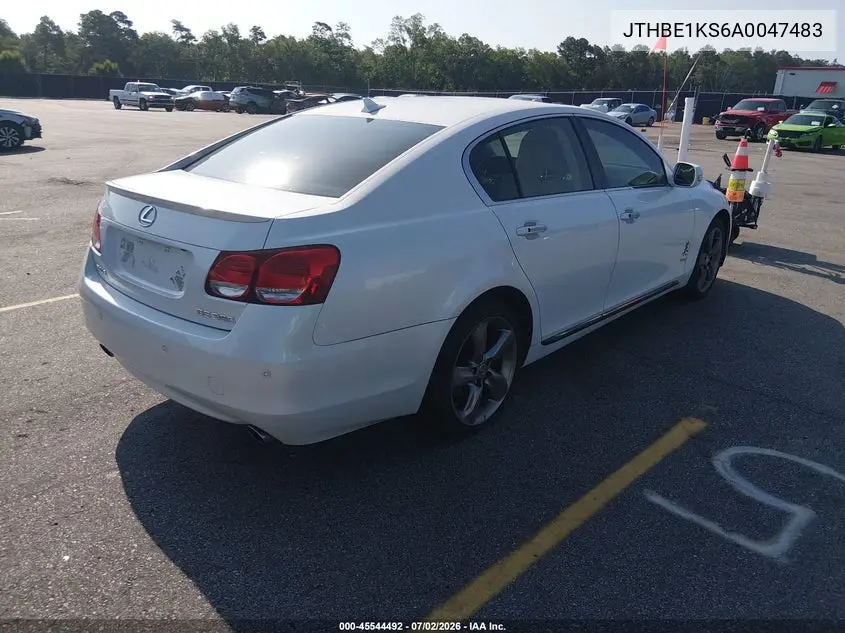 2010 Lexus Gs 350 VIN: JTHBE1KS6A0047483 Lot: 45544492