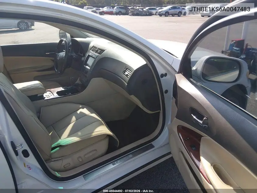 2010 Lexus Gs 350 VIN: JTHBE1KS6A0047483 Lot: 45544492