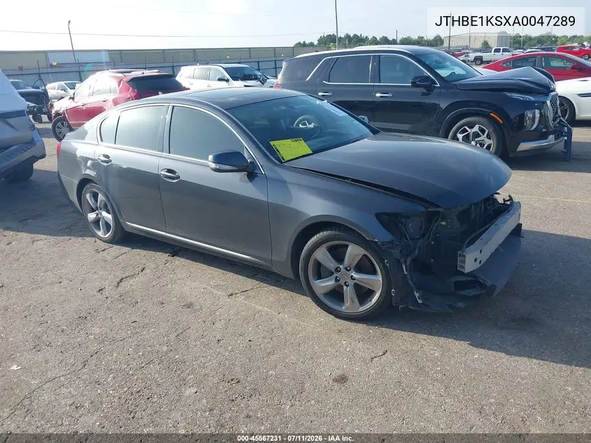2010 Lexus Gs 350 VIN: JTHBE1KSXA0047289 Lot: 45567231