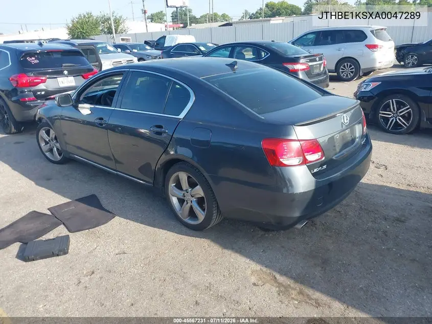 2010 Lexus Gs 350 VIN: JTHBE1KSXA0047289 Lot: 45567231