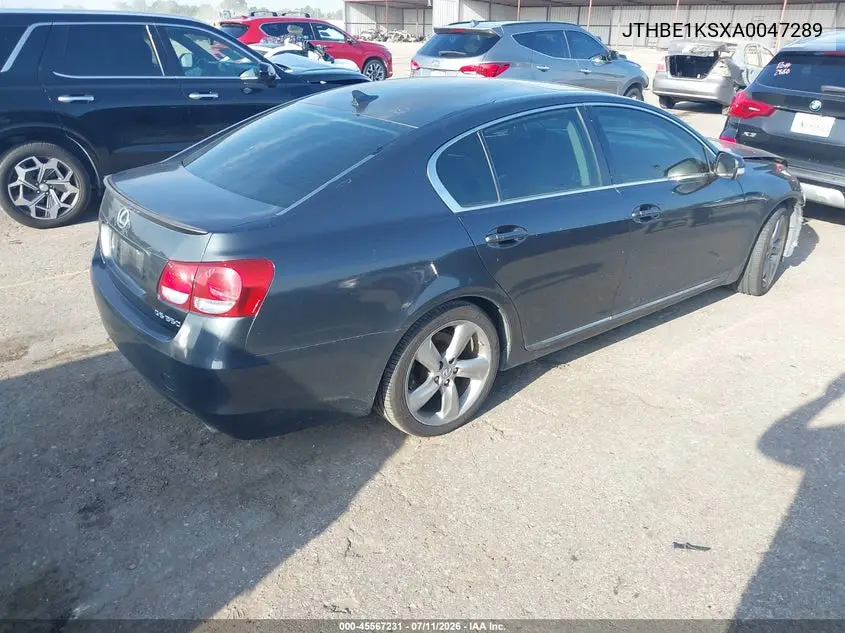 2010 Lexus Gs 350 VIN: JTHBE1KSXA0047289 Lot: 45567231