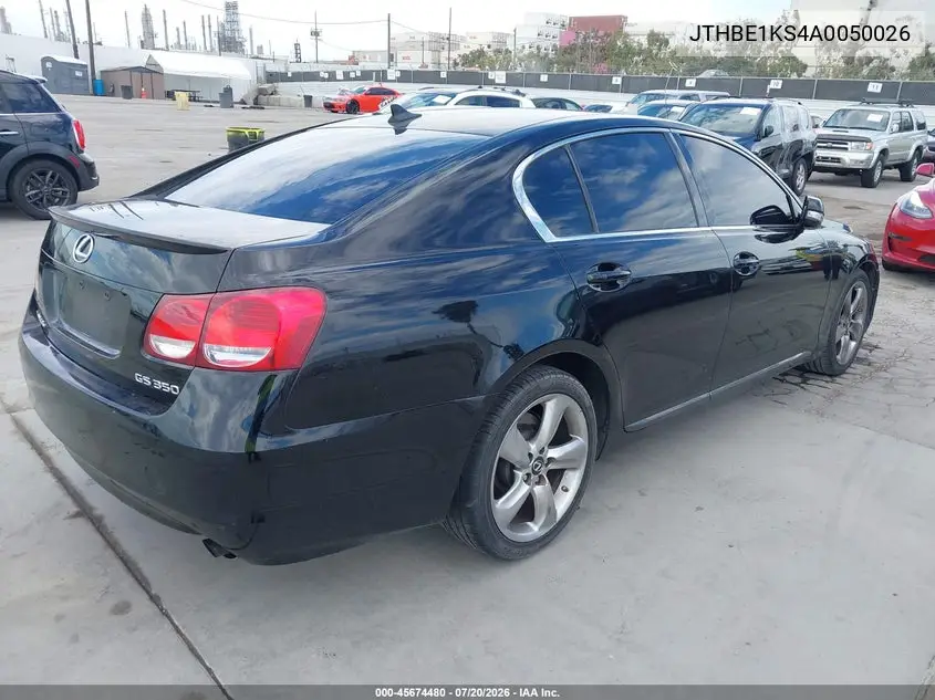 2010 Lexus Gs 350 VIN: JTHBE1KS4A0050026 Lot: 45674480