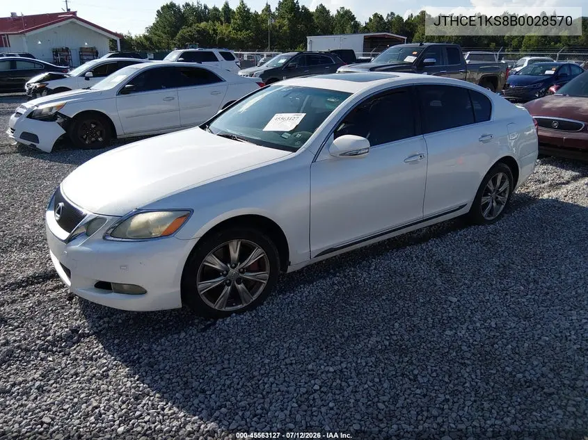2011 Lexus Gs 350 VIN: JTHCE1KS8B0028570 Lot: 45563127