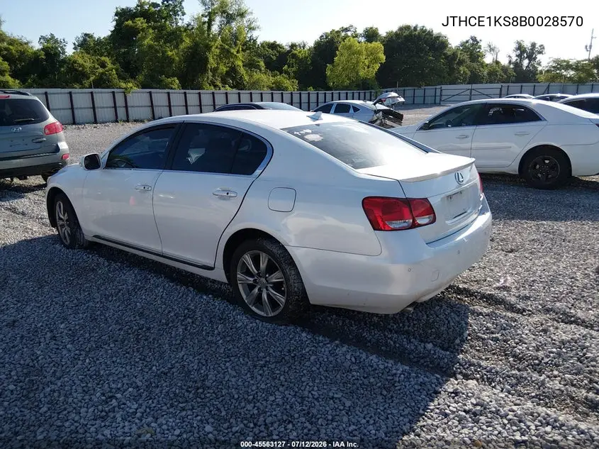 2011 Lexus Gs 350 VIN: JTHCE1KS8B0028570 Lot: 45563127