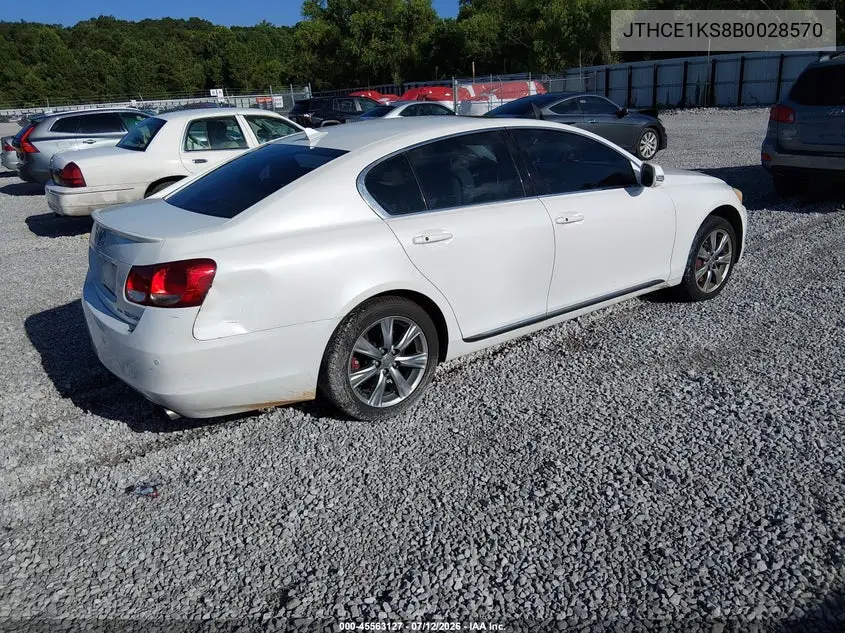2011 Lexus Gs 350 VIN: JTHCE1KS8B0028570 Lot: 45563127