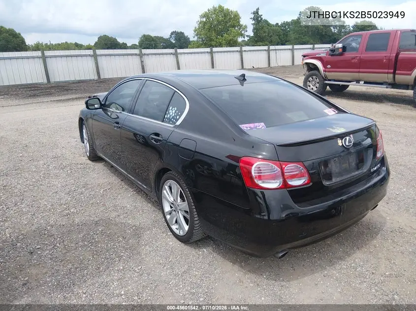 2011 Lexus Gs 450H VIN: JTHBC1KS2B5023949 Lot: 45601542