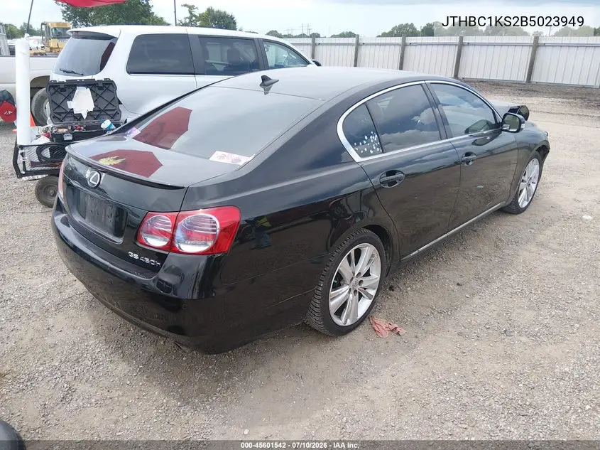 2011 Lexus Gs 450H VIN: JTHBC1KS2B5023949 Lot: 45601542