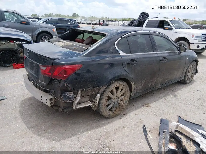 2013 Lexus Gs 350 VIN: JTHBE1BL3D5022511 Lot: 45361068