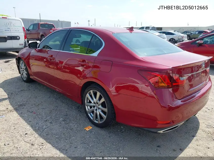 2013 Lexus Gs 350 VIN: JTHBE1BL2D5012665 Lot: 45477346