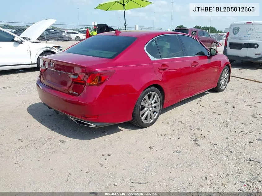 2013 Lexus Gs 350 VIN: JTHBE1BL2D5012665 Lot: 45477346