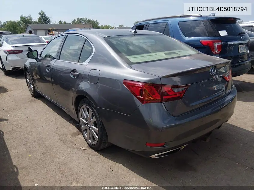 2013 Lexus Gs 350 VIN: JTHCE1BL4D5018794 Lot: 45488633