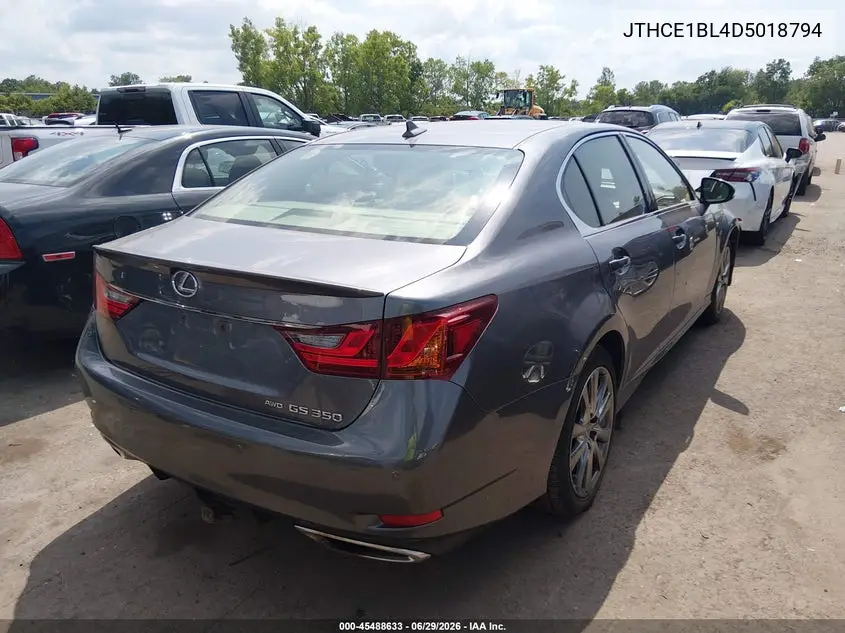 2013 Lexus Gs 350 VIN: JTHCE1BL4D5018794 Lot: 45488633
