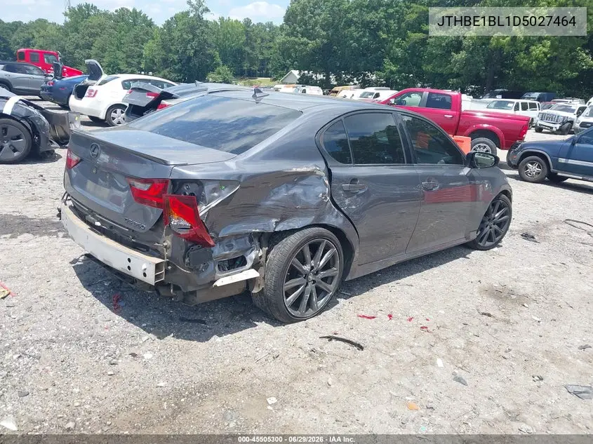 2013 Lexus Gs 350 VIN: JTHBE1BL1D5027464 Lot: 45505300