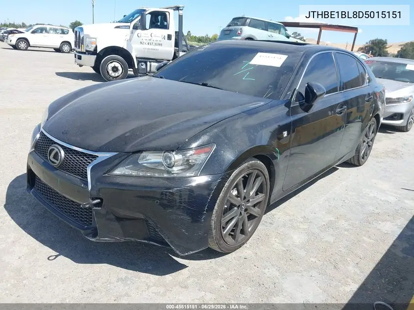 2013 Lexus Gs 350 VIN: JTHBE1BL8D5015151 Lot: 45515151