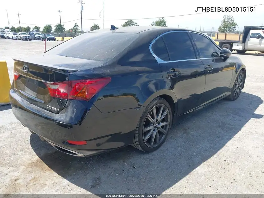 2013 Lexus Gs 350 VIN: JTHBE1BL8D5015151 Lot: 45515151