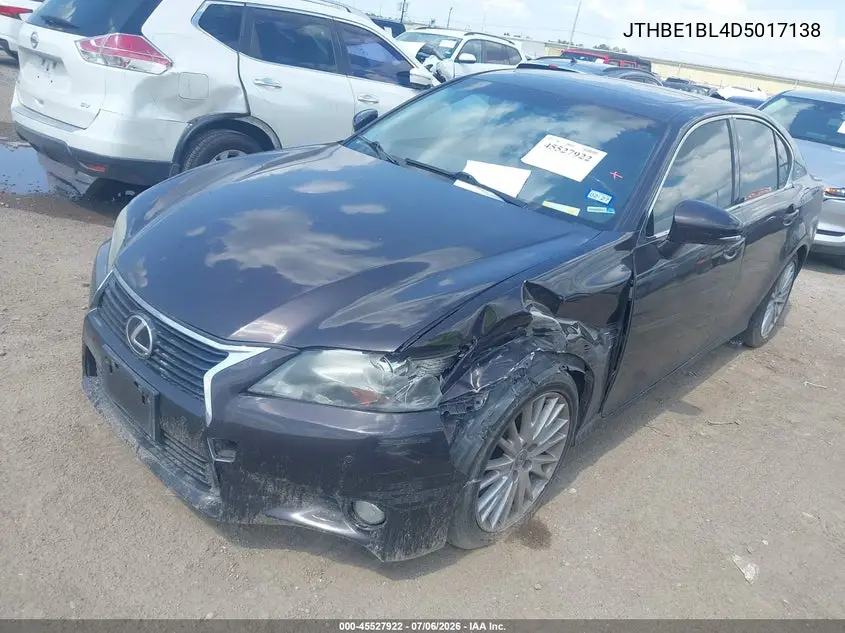 2013 Lexus Gs 350 VIN: JTHBE1BL4D5017138 Lot: 45527922