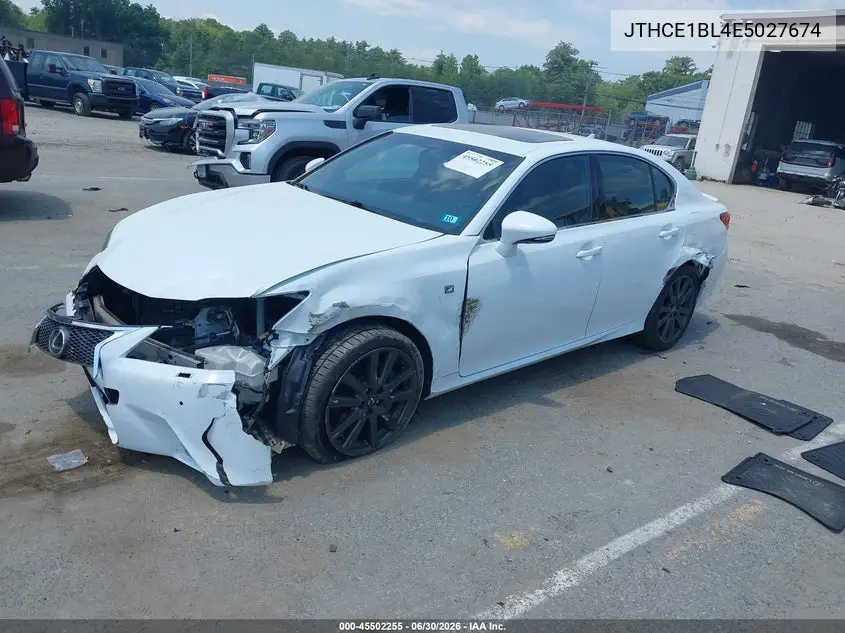 2014 Lexus Gs 350 VIN: JTHCE1BL4E5027674 Lot: 45502255
