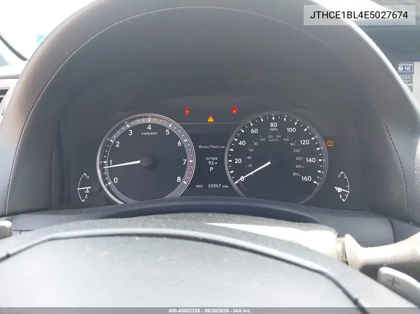 2014 Lexus Gs 350 VIN: JTHCE1BL4E5027674 Lot: 45502255