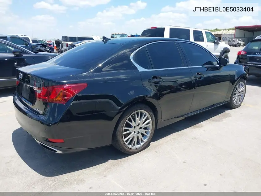 2014 Lexus Gs 350 VIN: JTHBE1BL0E5033404 Lot: 45529285