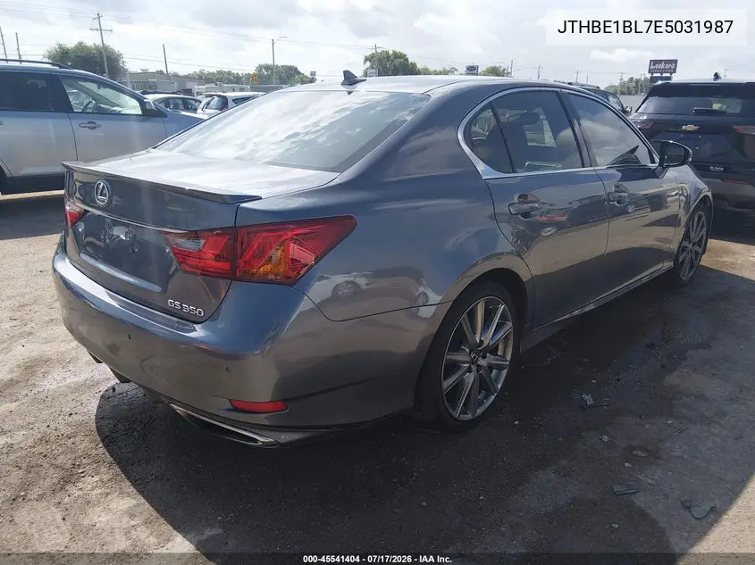 2014 Lexus Gs 350 VIN: JTHBE1BL7E5031987 Lot: 45541404