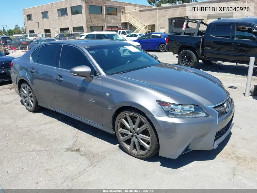 2014 Lexus Gs 350 VIN: JTHBE1BLXE5040926 Lot: 45549909
