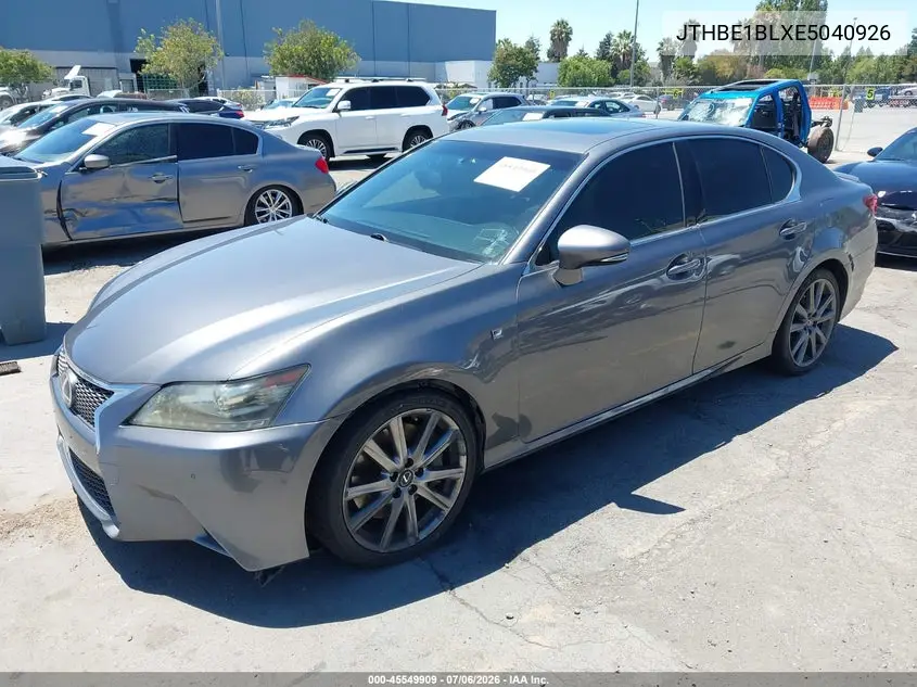 2014 Lexus Gs 350 VIN: JTHBE1BLXE5040926 Lot: 45549909