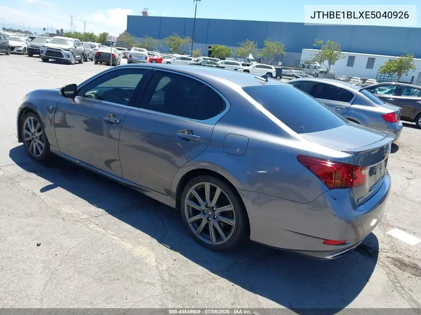2014 Lexus Gs 350 VIN: JTHBE1BLXE5040926 Lot: 45549909