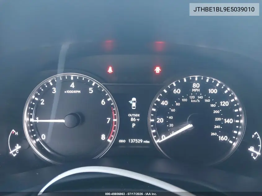 2014 Lexus Gs 350 VIN: JTHBE1BL9E5039010 Lot: 45656863