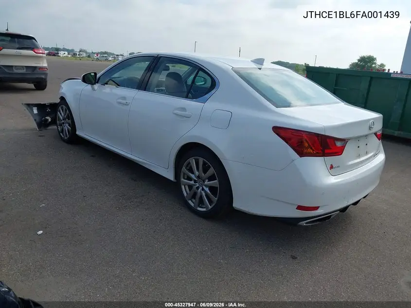 2015 Lexus Gs 350 VIN: JTHCE1BL6FA001439 Lot: 45327947